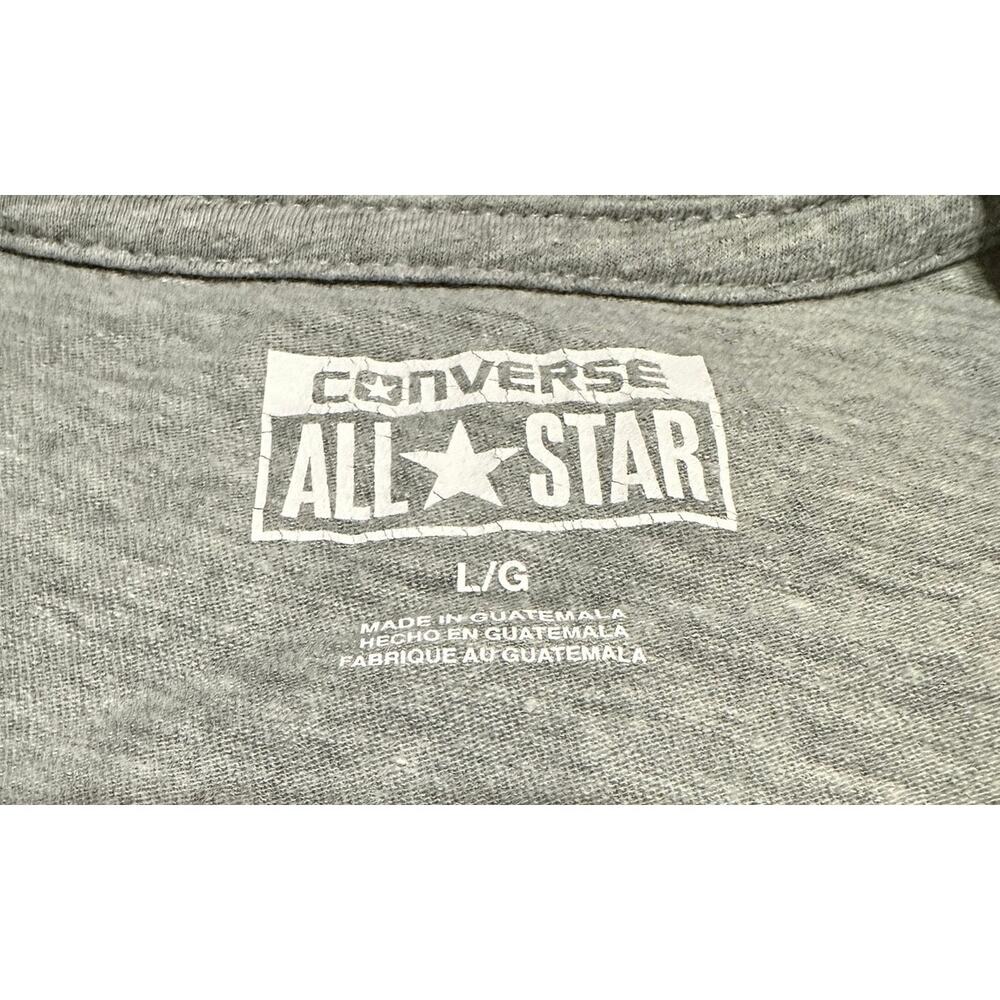 Converse Gray/Yellow/Red/White V-neck Large T-Shirt - Picture 2 of 2